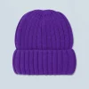 FROM FUTURE Berretto con Risvolto a Coste PopPurple Best