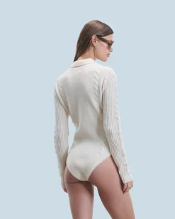 FROM FUTURE Body Maniche lunghe Ecrù Cheap