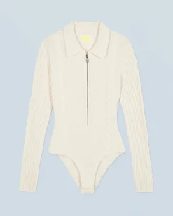 FROM FUTURE Body Maniche lunghe Ecrù Cheap