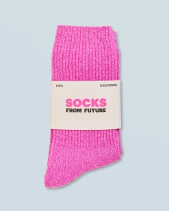 FROM FUTURE Calze a coste medio-alte Pink Fashion