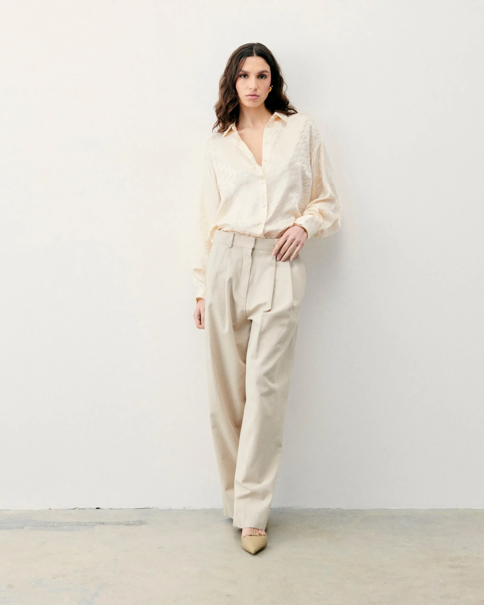 FROM FUTURE Camicia Maniche lunghe ChampagneJacquard Online