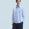 FROM FUTURE Camicia Maniche lunghe Cuore LightBlueMultiStripe Sale
