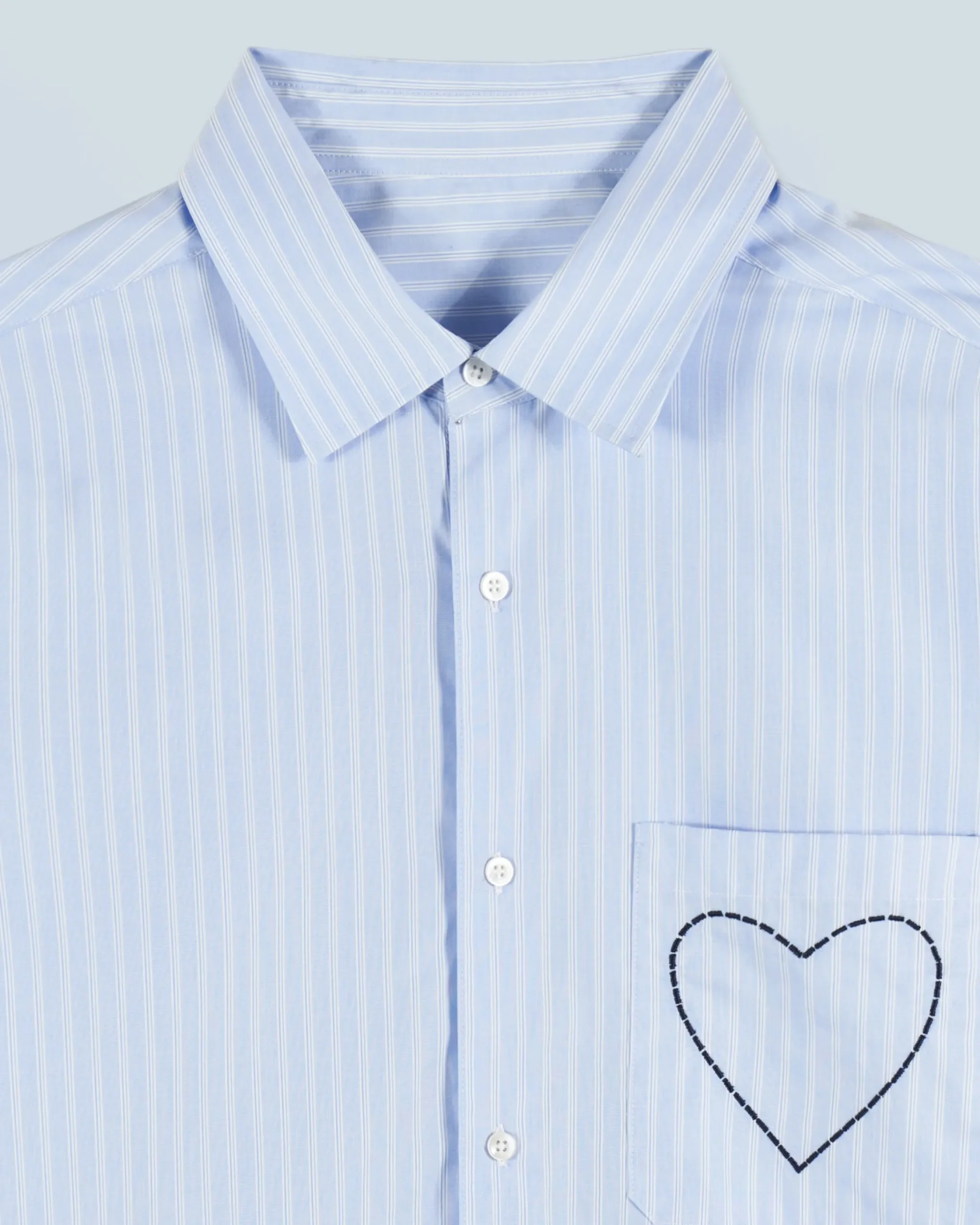 FROM FUTURE Camicia Maniche lunghe Cuore LightBlueMultiStripe Sale