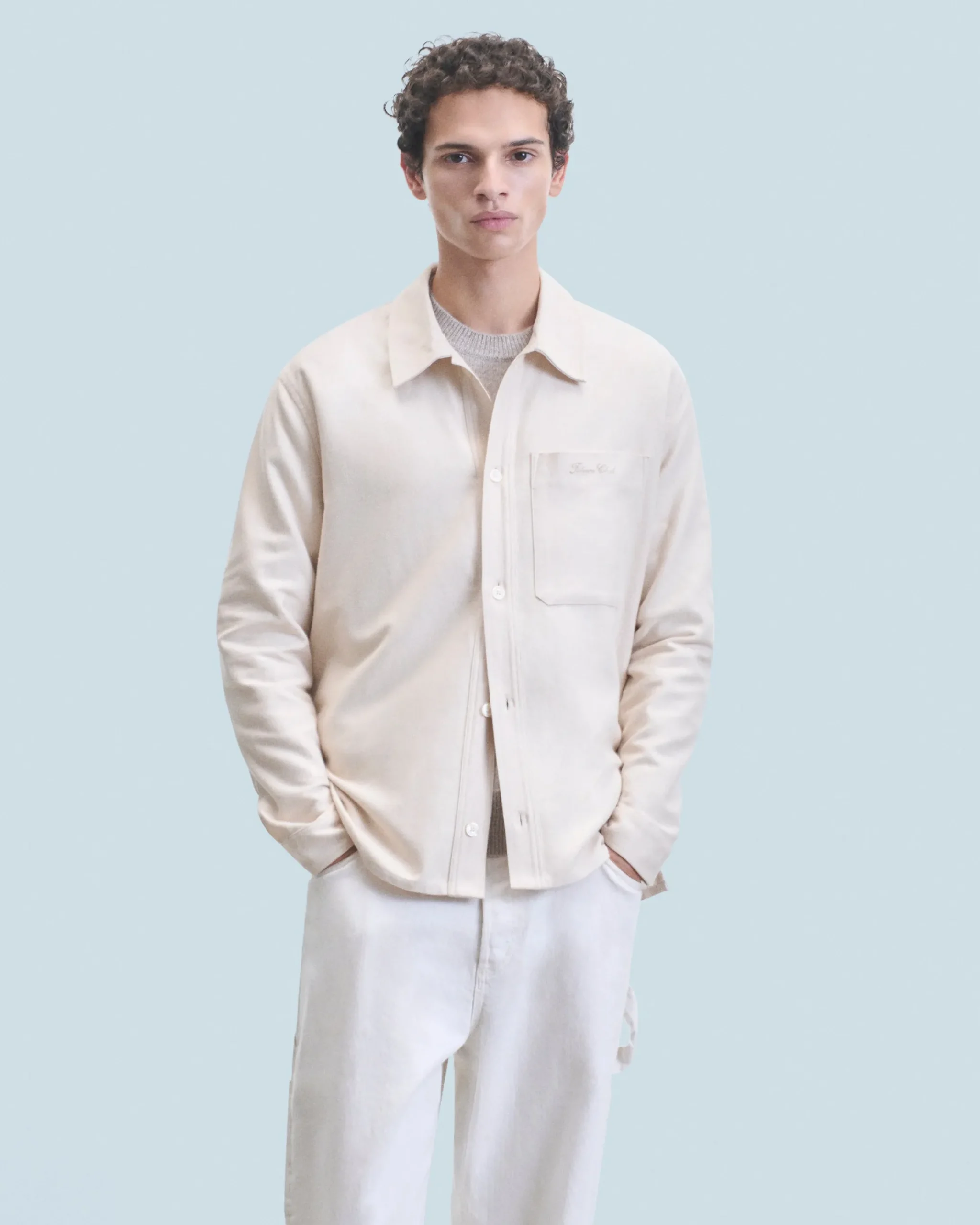 FROM FUTURE Camicia Maniche lunghe con Tasca Sabbiadeldeserto Sale