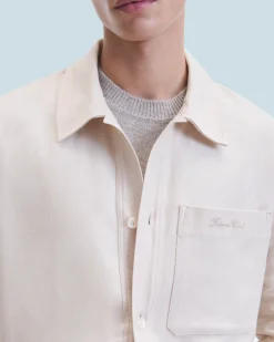 FROM FUTURE Camicia Maniche lunghe con Tasca Sabbiadeldeserto Sale