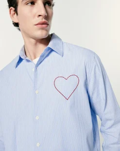 FROM FUTURE Camicia Maniche lunghe Popeline Strisceblu Shop