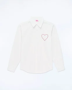 FROM FUTURE Camicia Maniche lunghe Popeline Bianco Discount