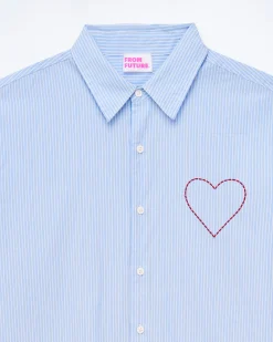 FROM FUTURE Camicia Maniche lunghe Popeline Strisceblu Shop