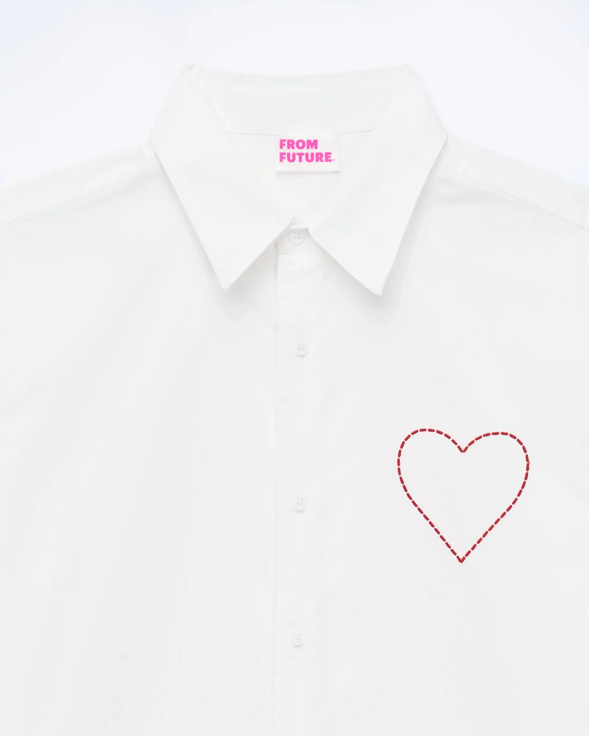 FROM FUTURE Camicia Maniche lunghe Popeline Bianco Discount
