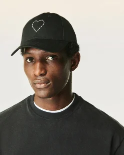FROM FUTURE Cappellino con Visiera curva Cuore Nero Cheap