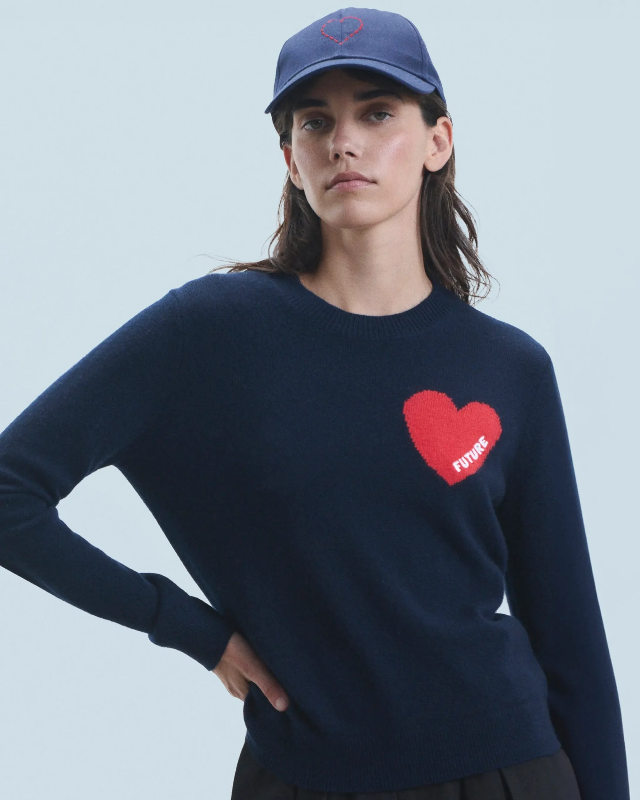 FROM FUTURE Cappellino con Visiera curva Cuore ricamato MarinaMilitare Discount