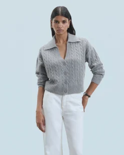 FROM FUTURE Cardigan-pullover a Coste Grigioericascuro Cheap