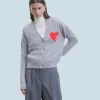 FROM FUTURE Cardigan-pullover Cuore Leggero Grigioericascuro Best Sale