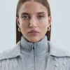 FROM FUTURE Collo alto con zip Grigioericascuro Clearance