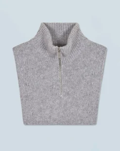 FROM FUTURE Collo alto con zip Grigioericascuro Clearance
