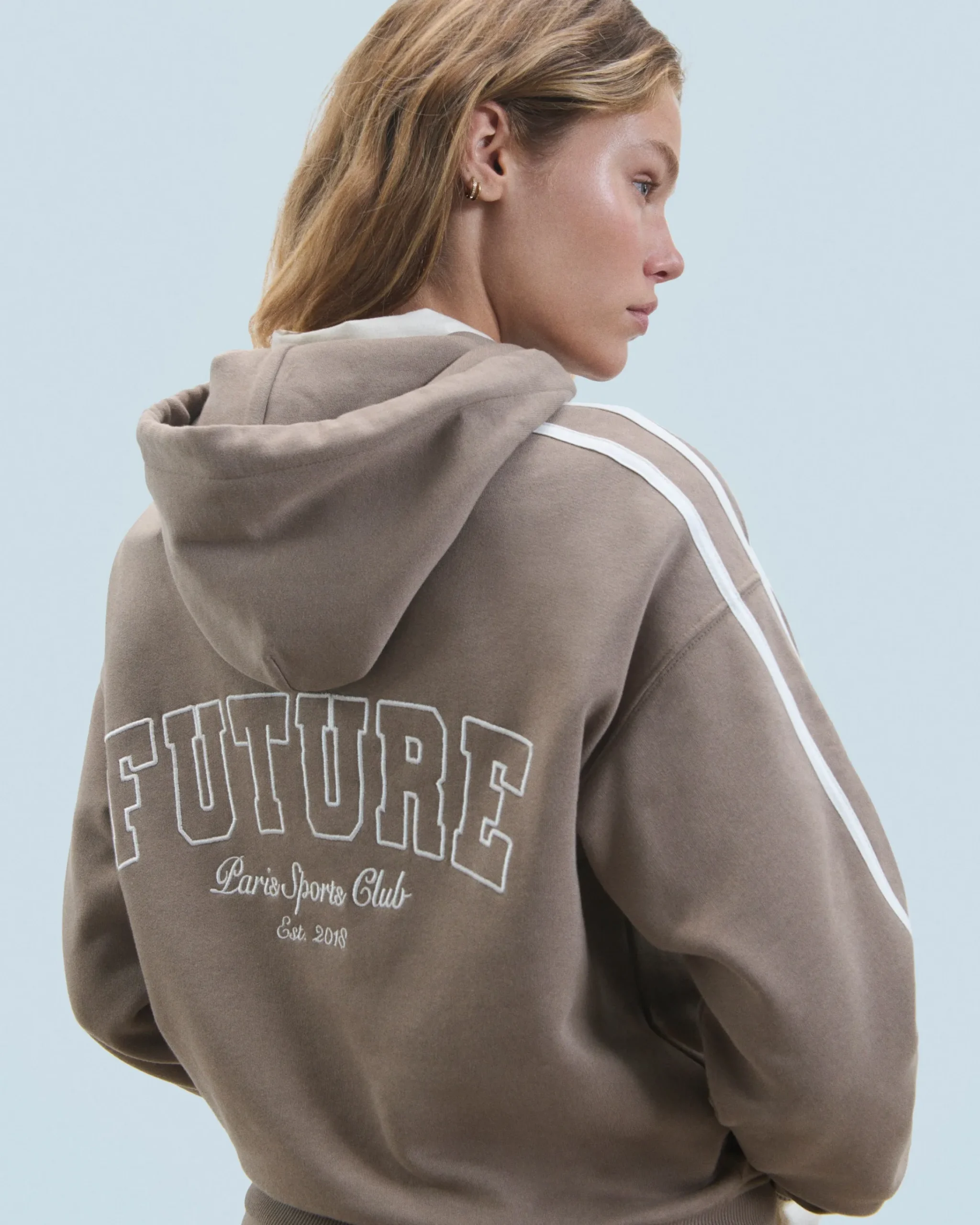 FROM FUTURE Felpa con Cappuccio Future Taupe Discount