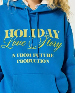 FROM FUTURE Felpa-maglione con Cappuccio SurfBlue Fashion