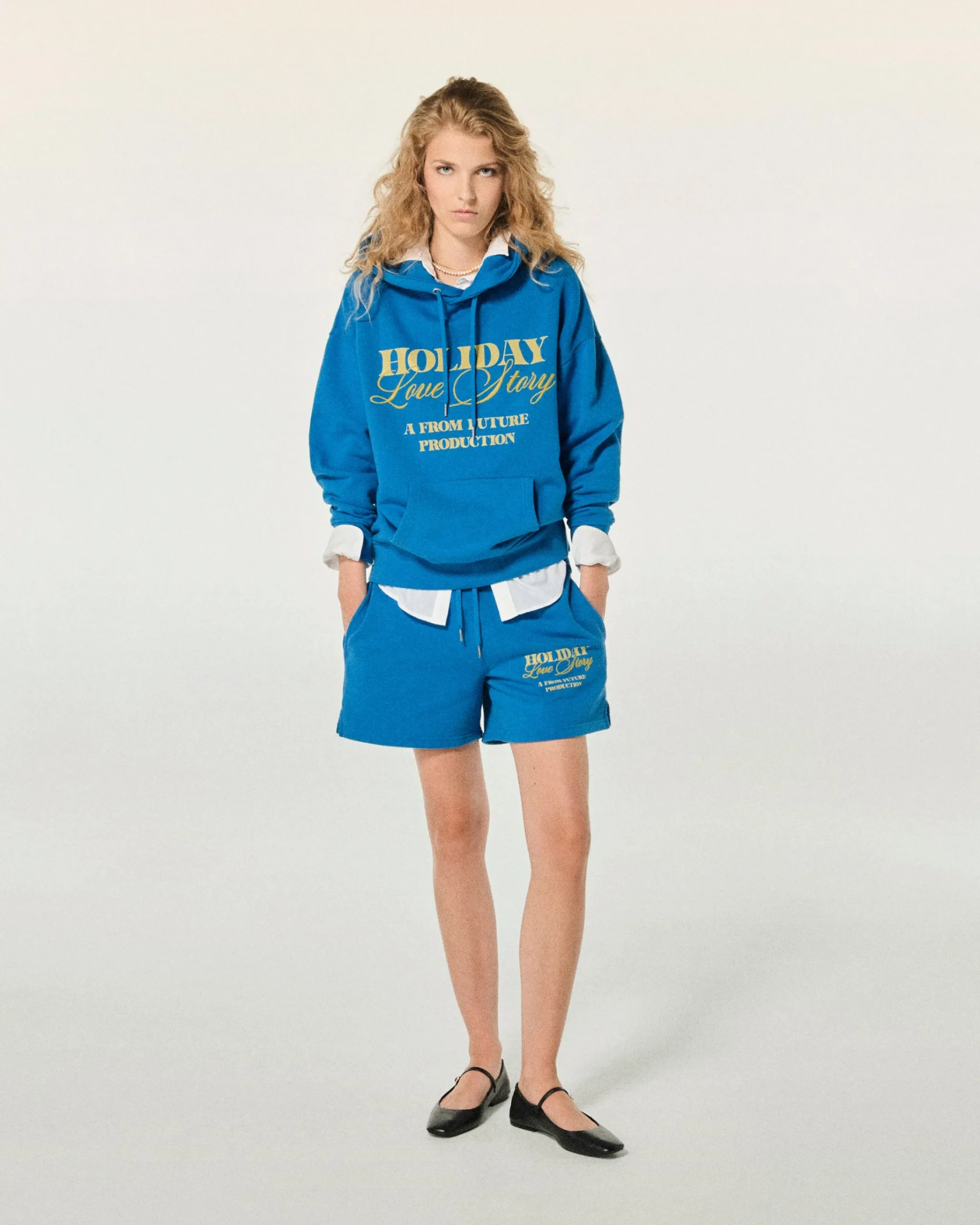 FROM FUTURE Felpa-maglione con Cappuccio SurfBlue Fashion