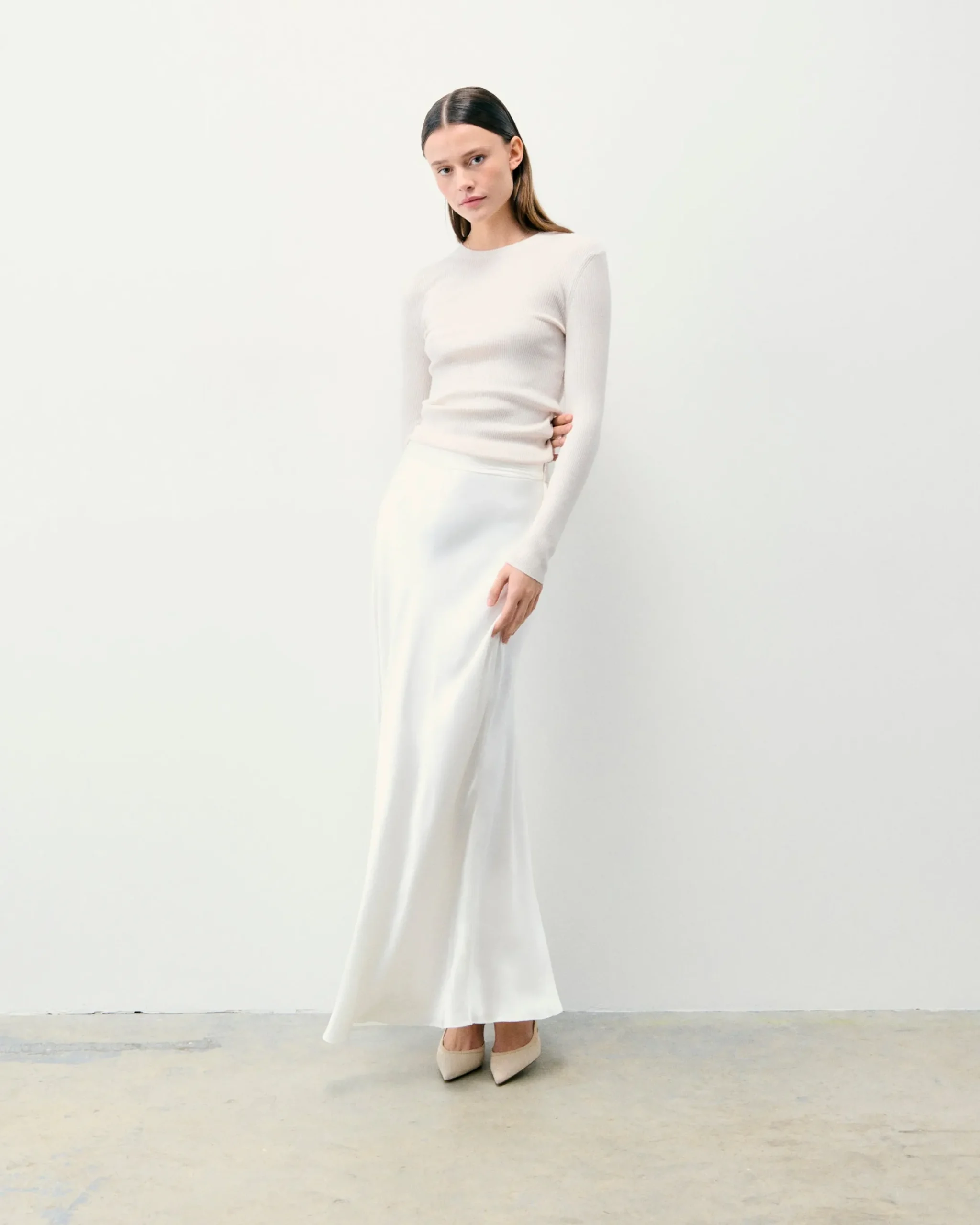 FROM FUTURE Gonna Lunga Lea Ecrù Flash Sale