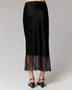 FROM FUTURE Gonna Midi Cut-out Pizzo Nero Cheap