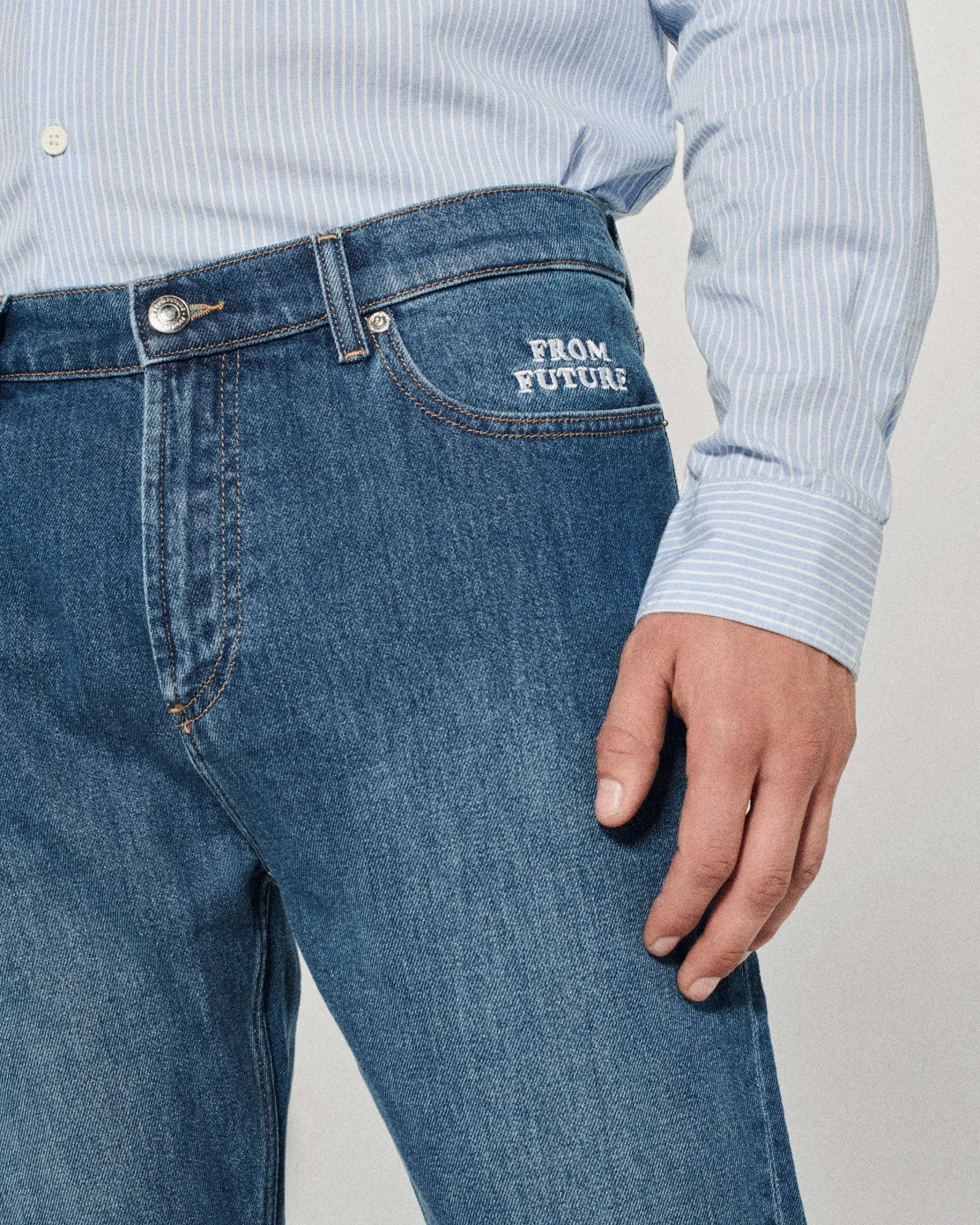 FROM FUTURE Jean Skinny John BleuFoncé Flash Sale