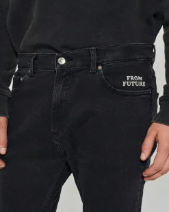 FROM FUTURE Jean Skinny John WashedBlack Flash Sale