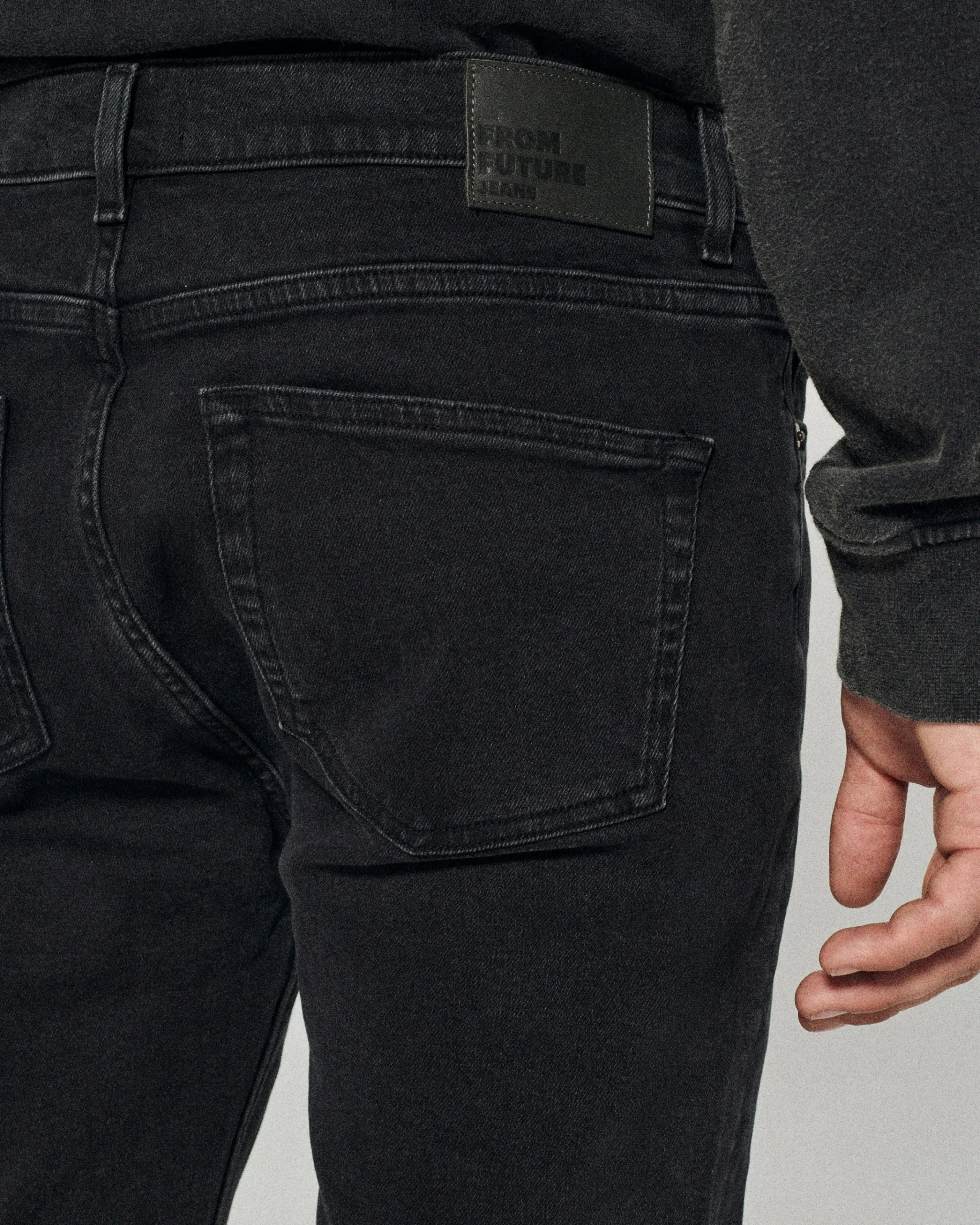 FROM FUTURE Jean Skinny John WashedBlack Flash Sale
