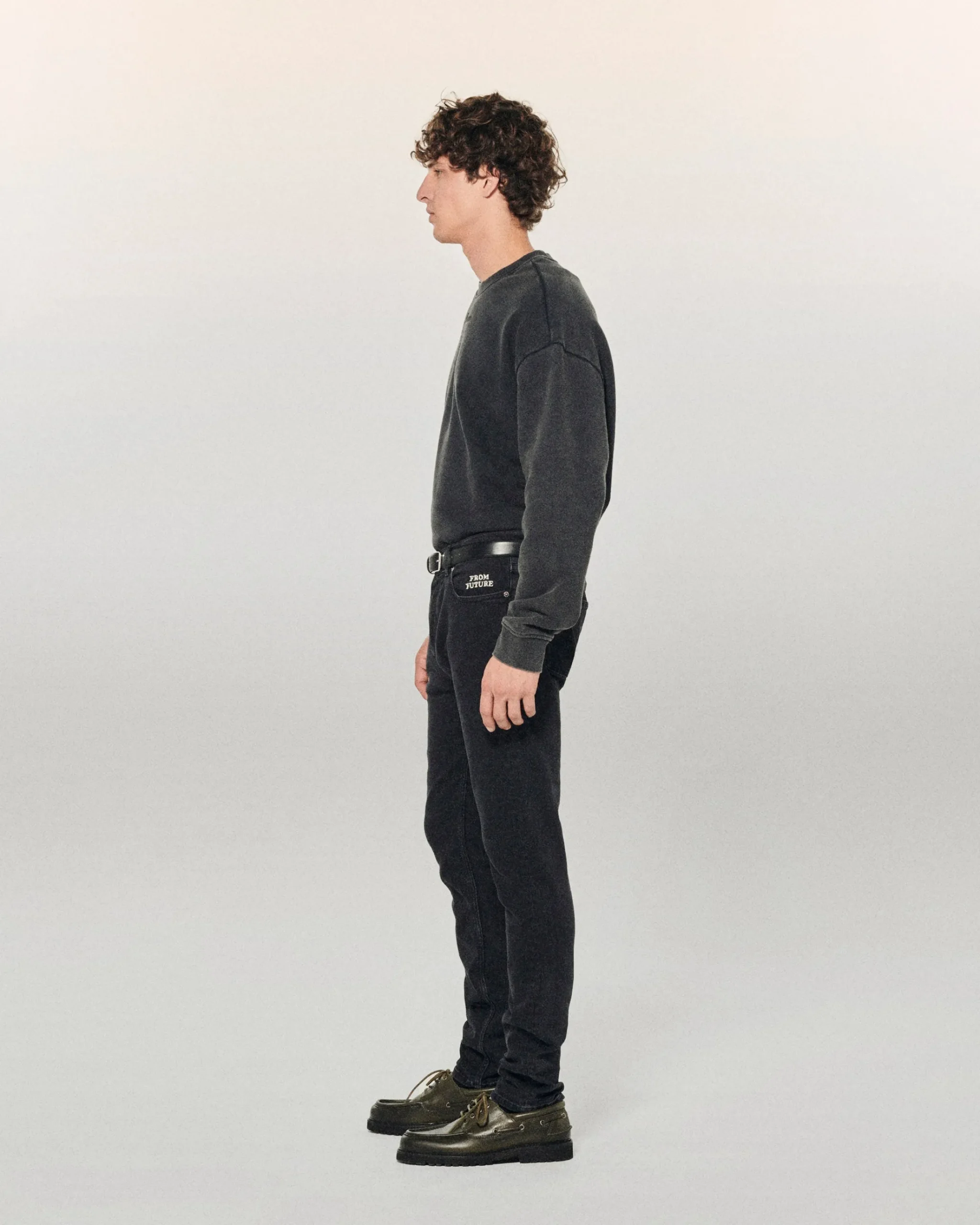 FROM FUTURE Jean Skinny John WashedBlack Flash Sale