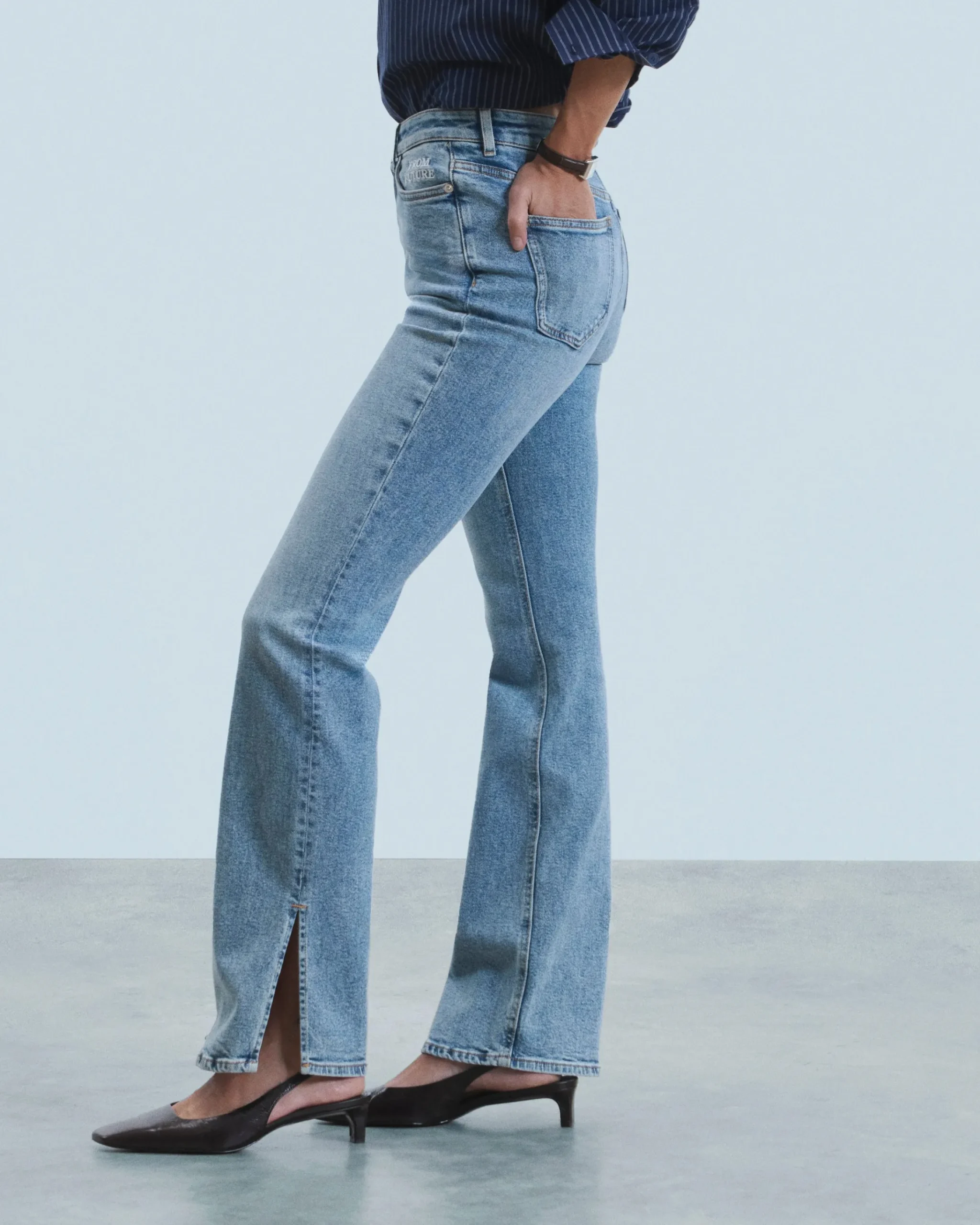 FROM FUTURE Joe Jean Bootcut Lit BleuClair New