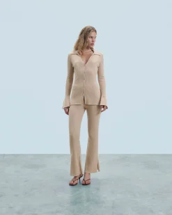 FROM FUTURE Joggers Larghi Beige Cheap