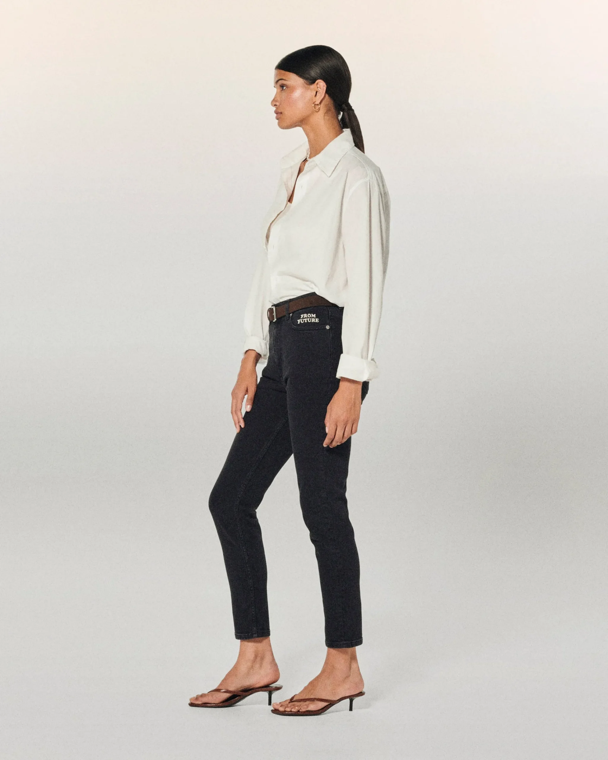 FROM FUTURE Johnny Jean Slim Fit Nero Cheap