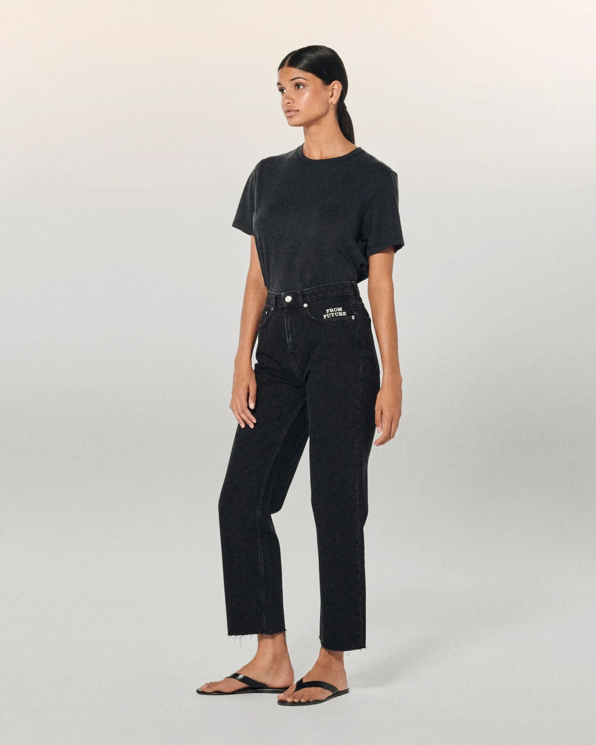 FROM FUTURE Joseph Jean Straight Cut Nero Cheap