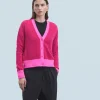 FROM FUTURE Maglione Cardigan Bicolore Leger RaspberryPink Store