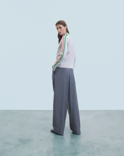 FROM FUTURE Maglione Collo a lupetto Multico Leger Maniche a righe LightHeatherGrey Hot
