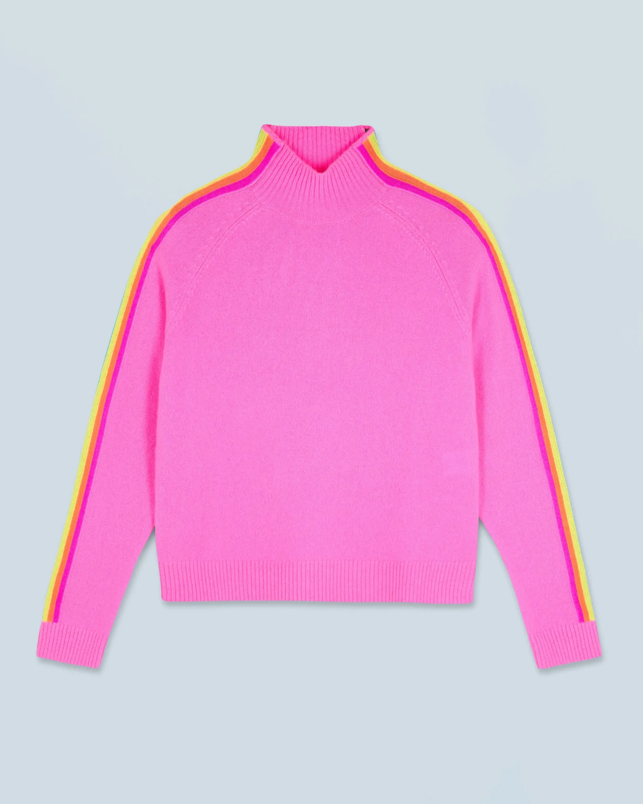 FROM FUTURE Maglione Collo a lupetto Fasce per maniche Multico Leger Rosasognante Online