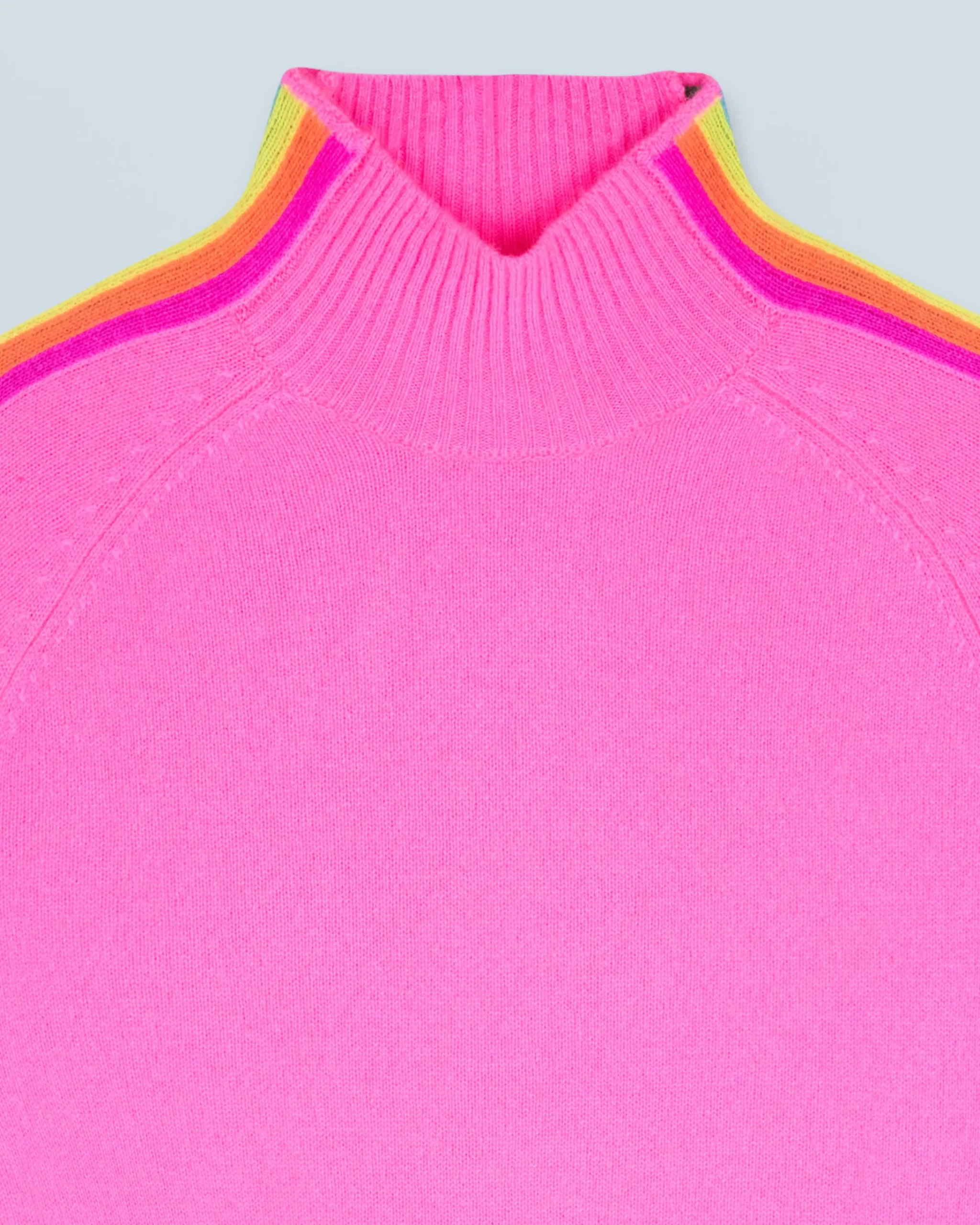 FROM FUTURE Maglione Collo a lupetto Fasce per maniche Multico Leger Rosasognante Online
