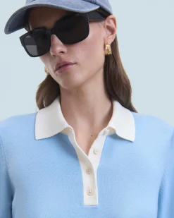 FROM FUTURE Maglione Collo a polo BabyBlue Shop