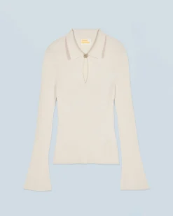 FROM FUTURE Maglione Collo a polo Sabbiadeldeserto Best Sale