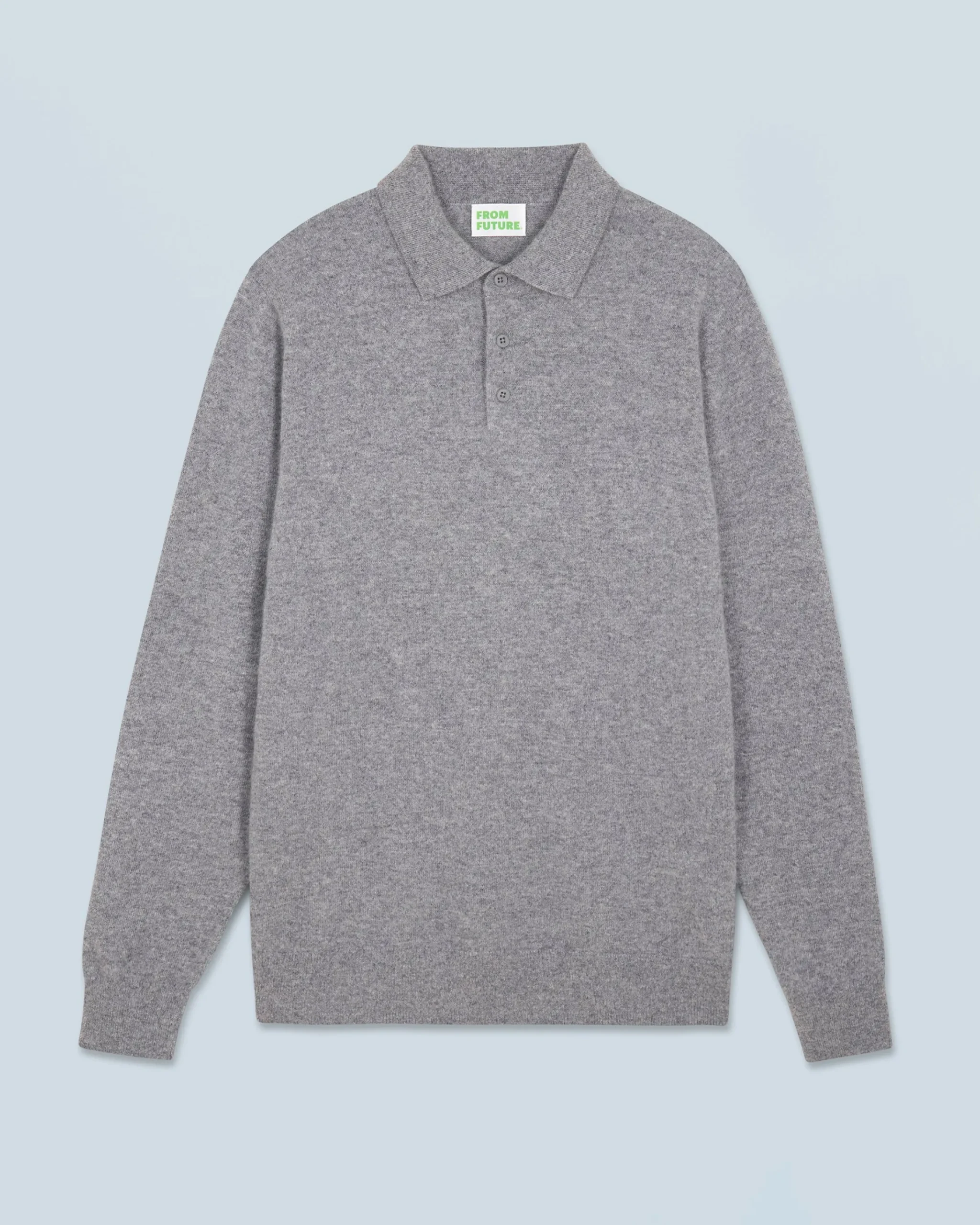 FROM FUTURE Maglione Collo a polo Basic Grigioericascuro Hot