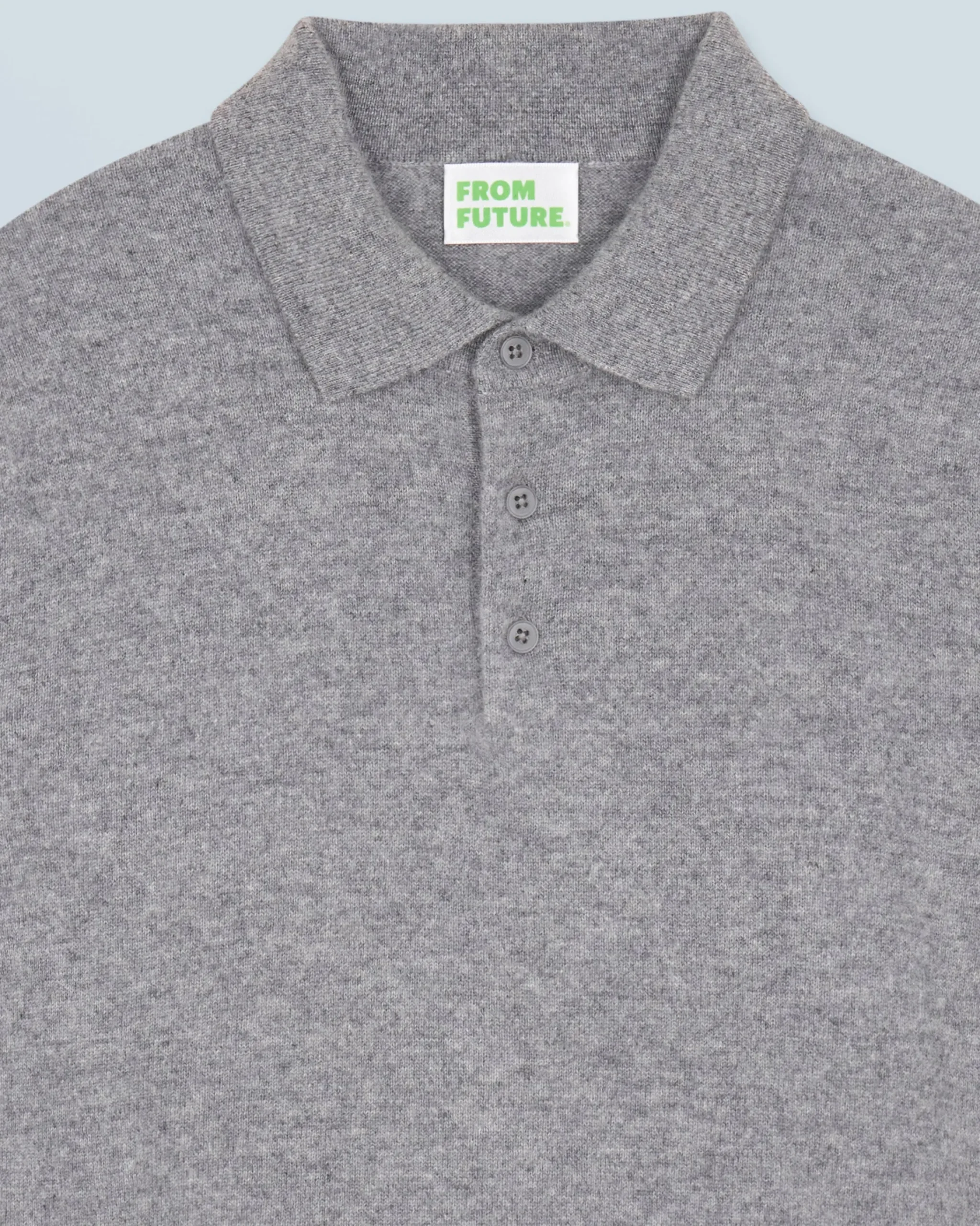 FROM FUTURE Maglione Collo a polo Basic Grigioericascuro Hot