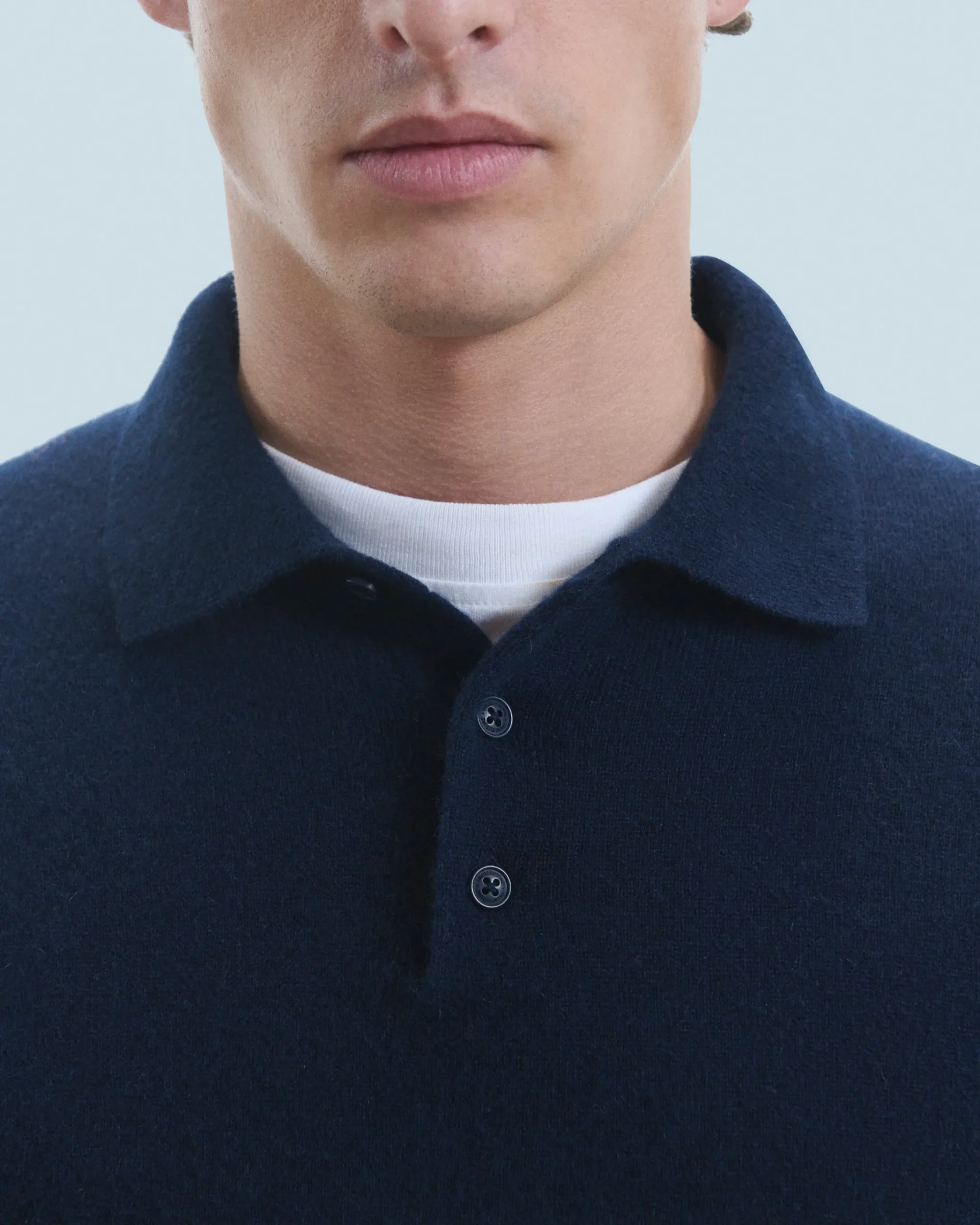 FROM FUTURE Maglione Collo a polo Basic Grigioericascuro Hot