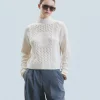 FROM FUTURE Maglione Collo alto Ecrù Best Sale