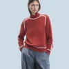 FROM FUTURE Maglione Collo alto Terracotta Best