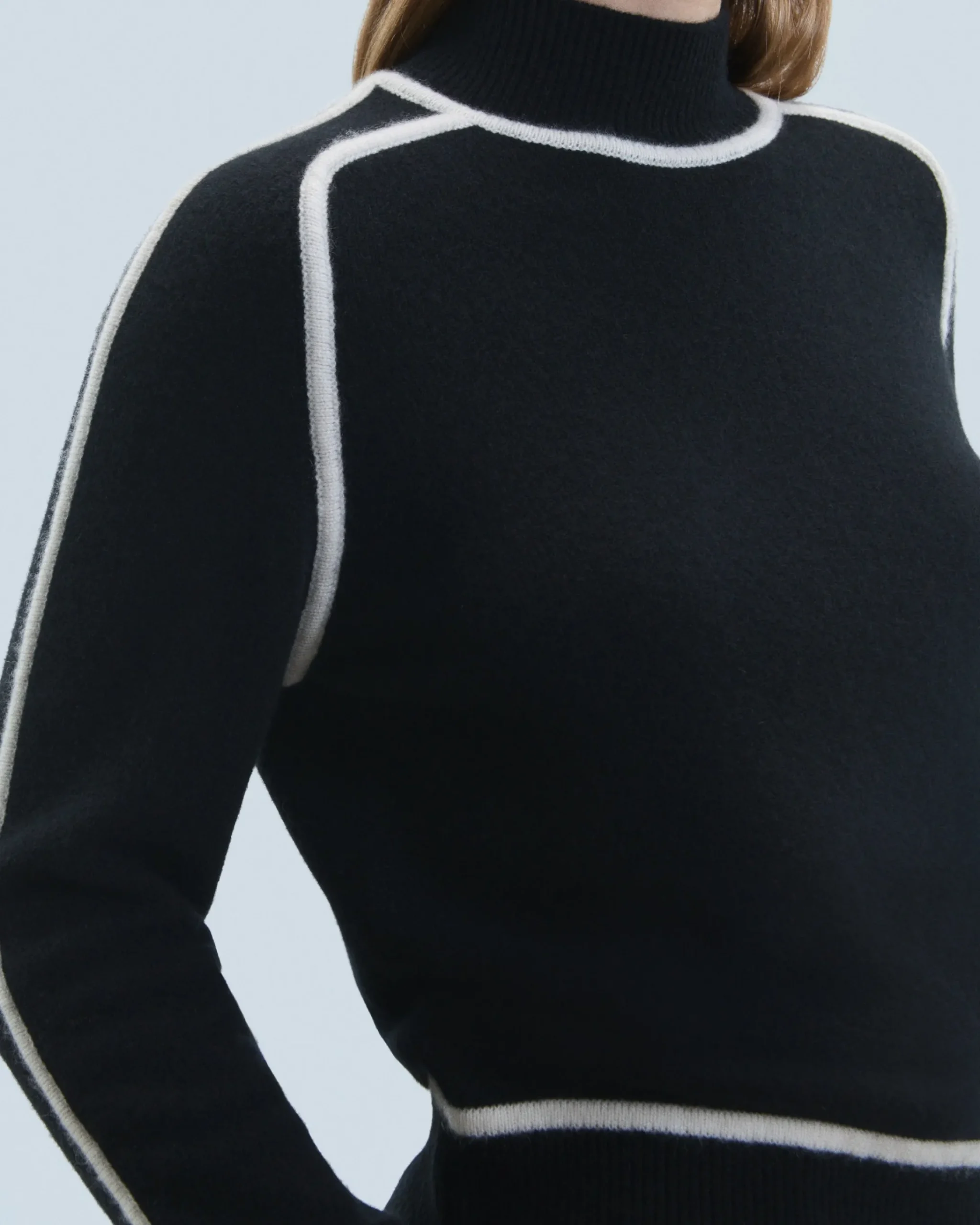 FROM FUTURE Maglione Collo alto Nero Hot