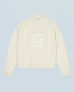 FROM FUTURE Maglione Collo alto Ecrù Best Sale
