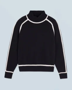 FROM FUTURE Maglione Collo alto Nero Hot
