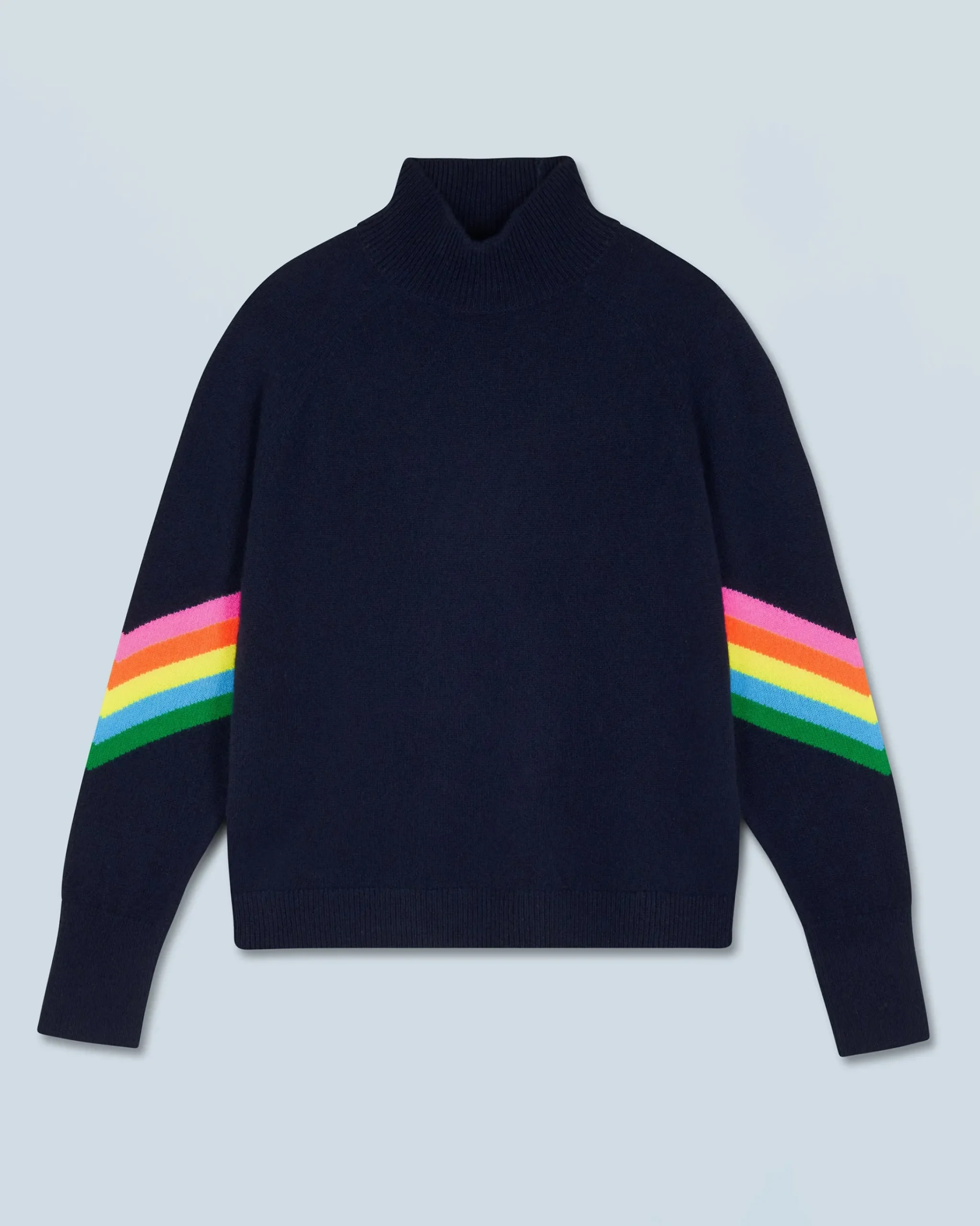 FROM FUTURE Maglione Collo alto Bande maniche Multicolori Leggero MarinaMilitare Shop