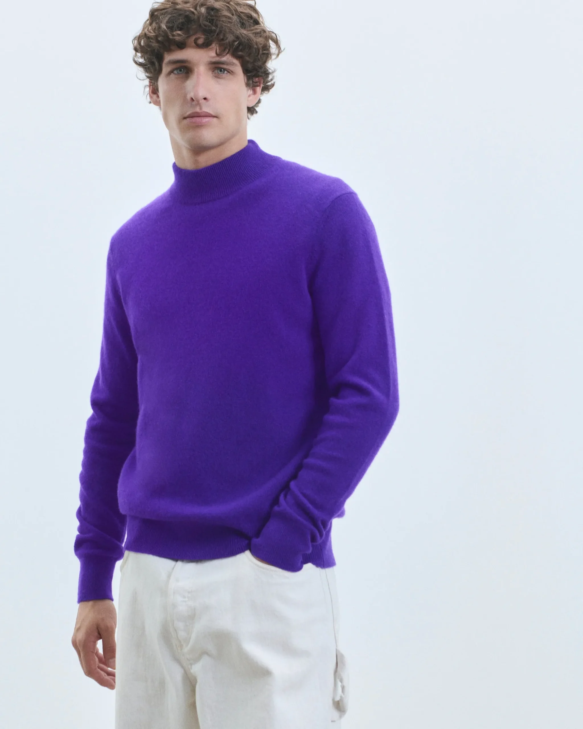 FROM FUTURE Maglione Collo alto Basic Leggero IntensePurple Best