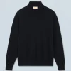 FROM FUTURE Maglione Collo alto Basic Leggero Nero Outlet