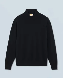 FROM FUTURE Maglione Collo alto Basic Leggero Nero Outlet